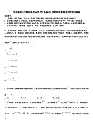 河北省衡水市景县梁集中学2023-2024学年高考考前提分物理仿真卷含解析.doc