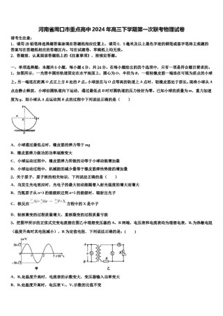 河南省周口市重点高中2024年高三下学期第一次联考物理试卷含解析.doc