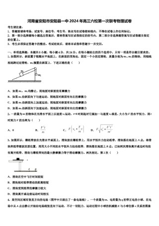 河南省安阳市安阳县一中2024年高三六校第一次联考物理试卷含解析.doc