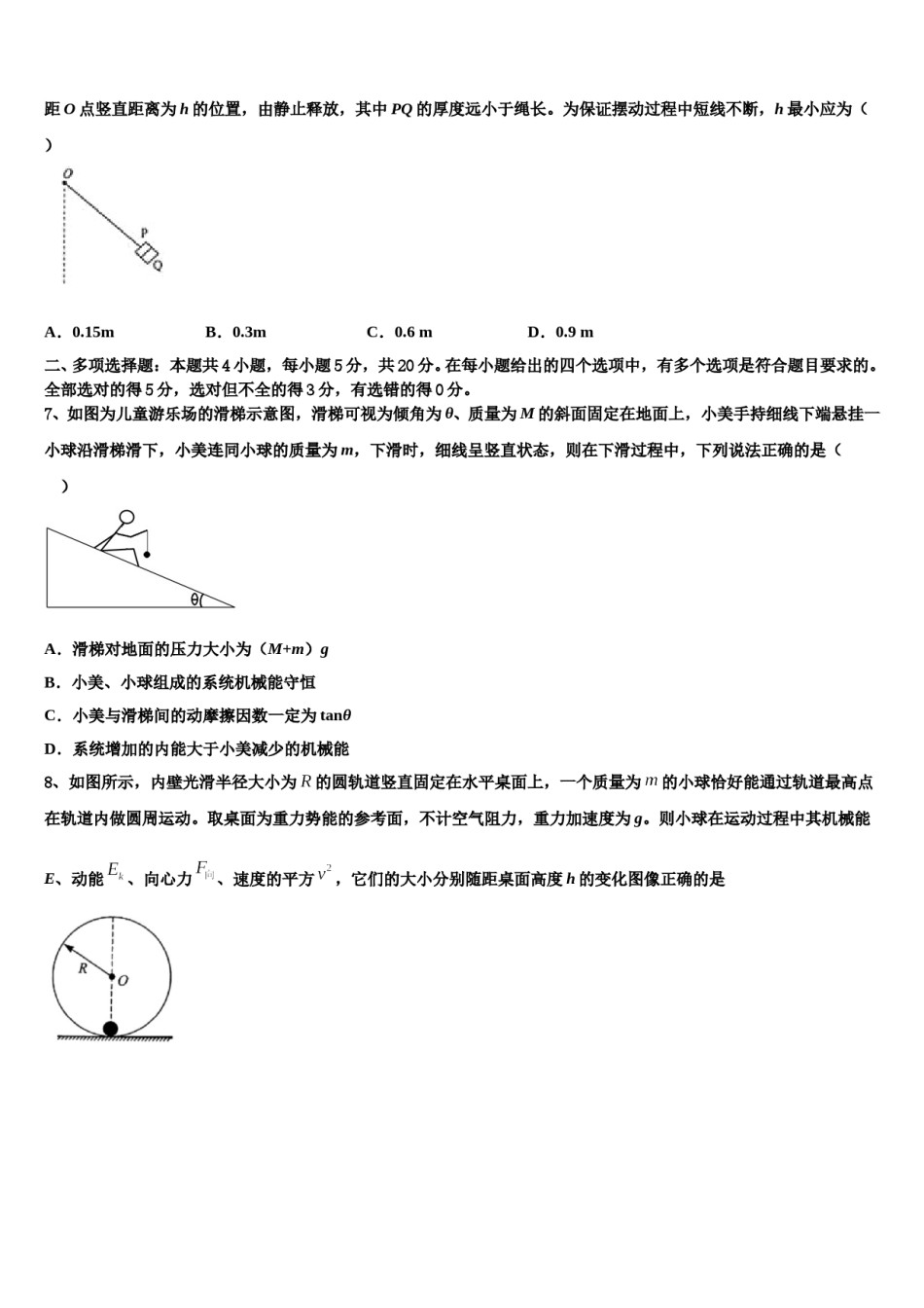 河南省长葛市第三实验高中2023-2024学年高三（最后冲刺）物理试卷含解析.doc_第2页