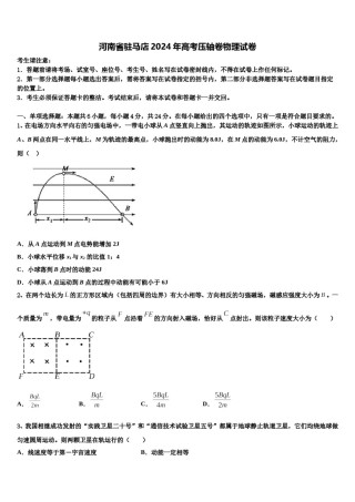 河南省驻马店2024年高考压轴卷物理试卷含解析.doc