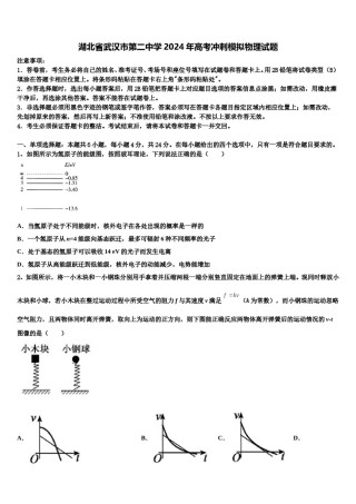湖北省武汉市第二中学2024年高考冲刺模拟物理试题含解析.doc