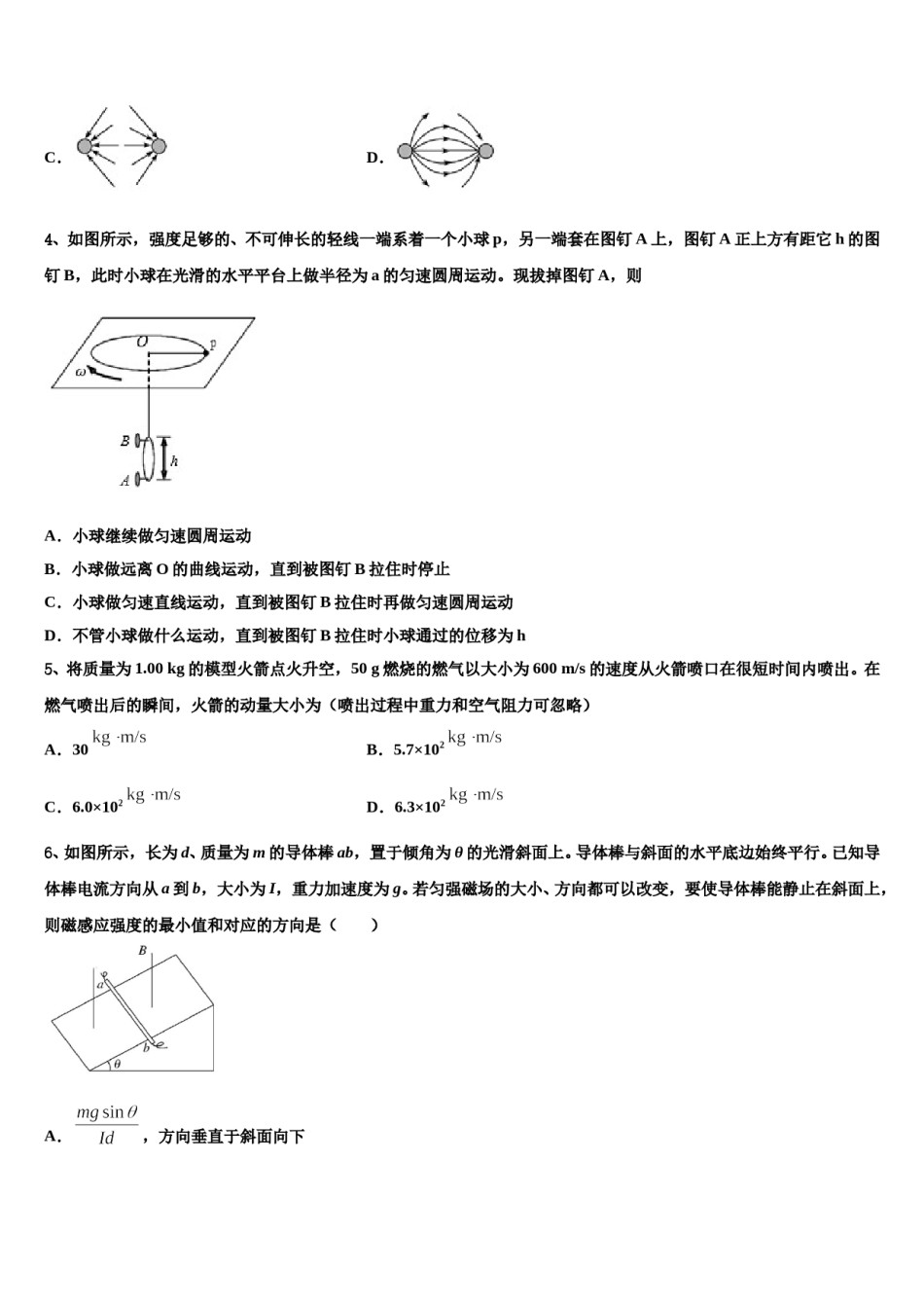 甘肃省武威第十八中学2023-2024学年高考仿真卷物理试题含解析.doc_第2页