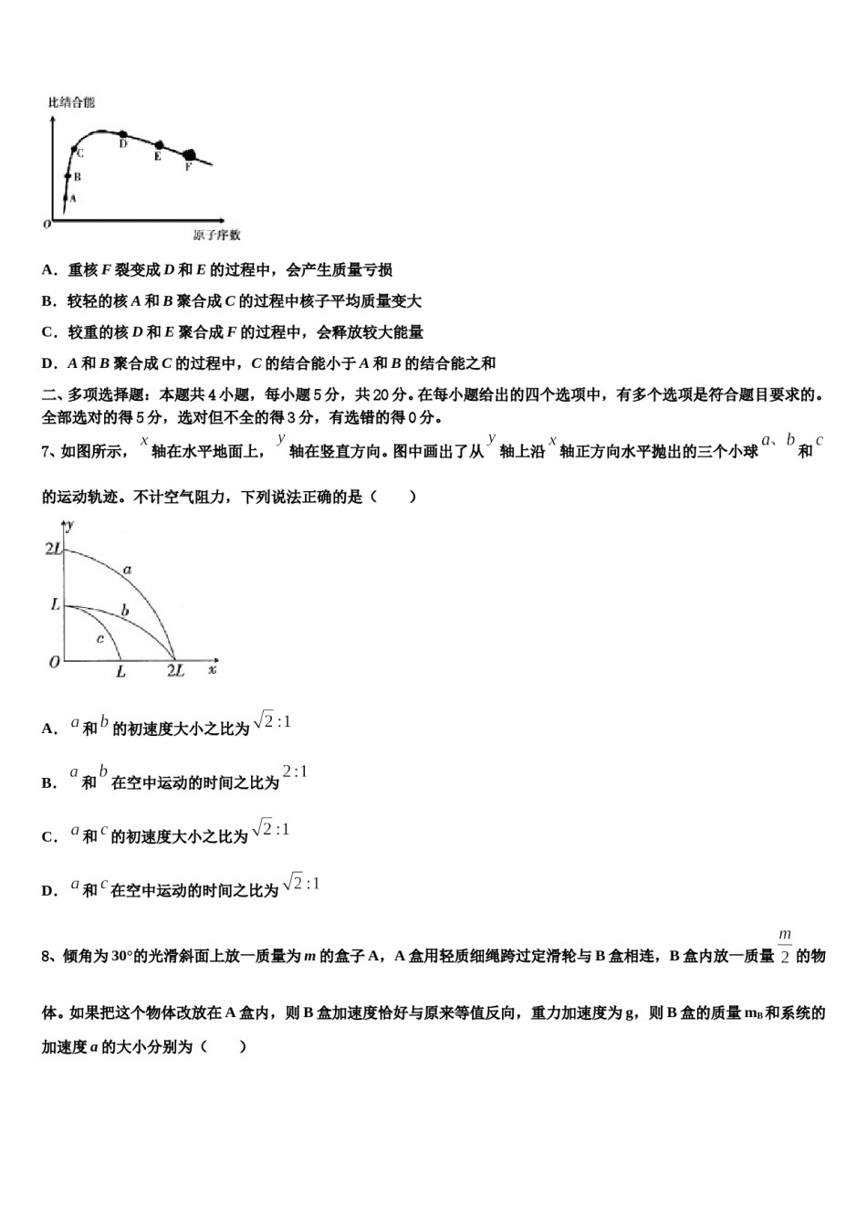 福建省永安一中2023-2024学年高考仿真模拟物理试卷含解析.doc_第3页
