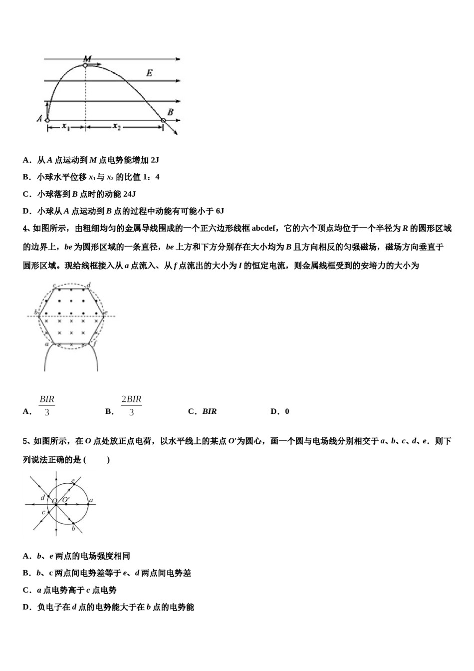 福建省泉州市南安市第一中学2023-2024学年高考临考冲刺物理试卷含解析.doc_第2页