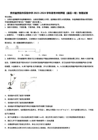 贵州省贵阳市实验中学2023-2024学年高考冲刺押题（最后一卷）物理试卷含解析.doc