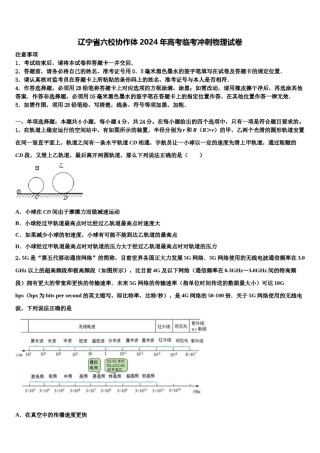 辽宁省六校协作体2024年高考临考冲刺物理试卷含解析.doc