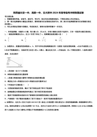 陕西省长安一中、高新一中、交大附中2024年高考临考冲刺物理试卷含解析.doc