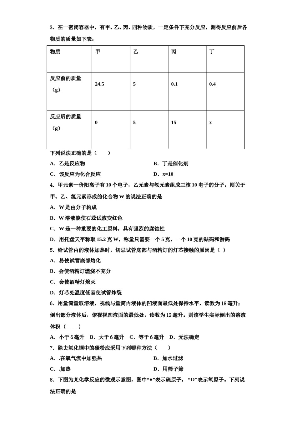 2023-2024学年朔州市重点中学化学九年级第一学期期中检测模拟试题含解析.doc_第2页