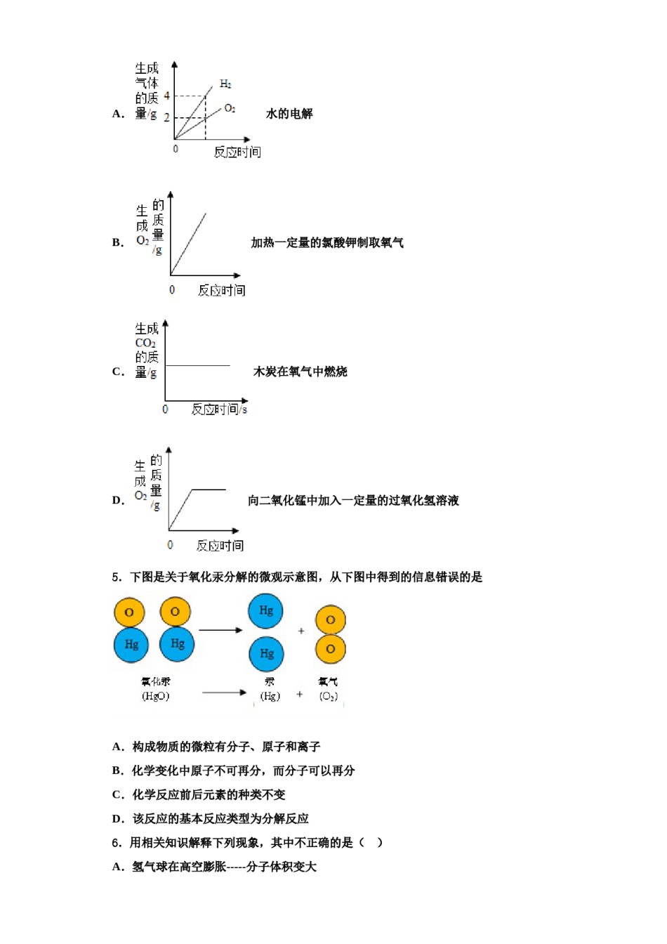 2023-2024学年武汉广雅初级中学化学九上期中达标检测模拟试题含解析.doc_第2页