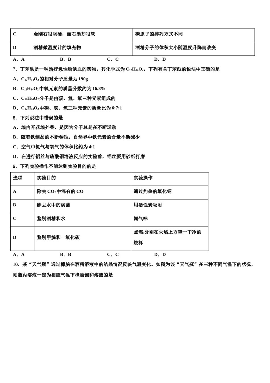 2023-2024学年江南省郸城县九年级化学第一学期期末综合测试试题含解析.doc_第2页