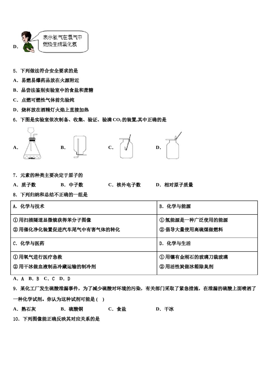 2023-2024学年江苏南通市启秀中学化学九年级第一学期期末综合测试模拟试题含解析.doc_第2页