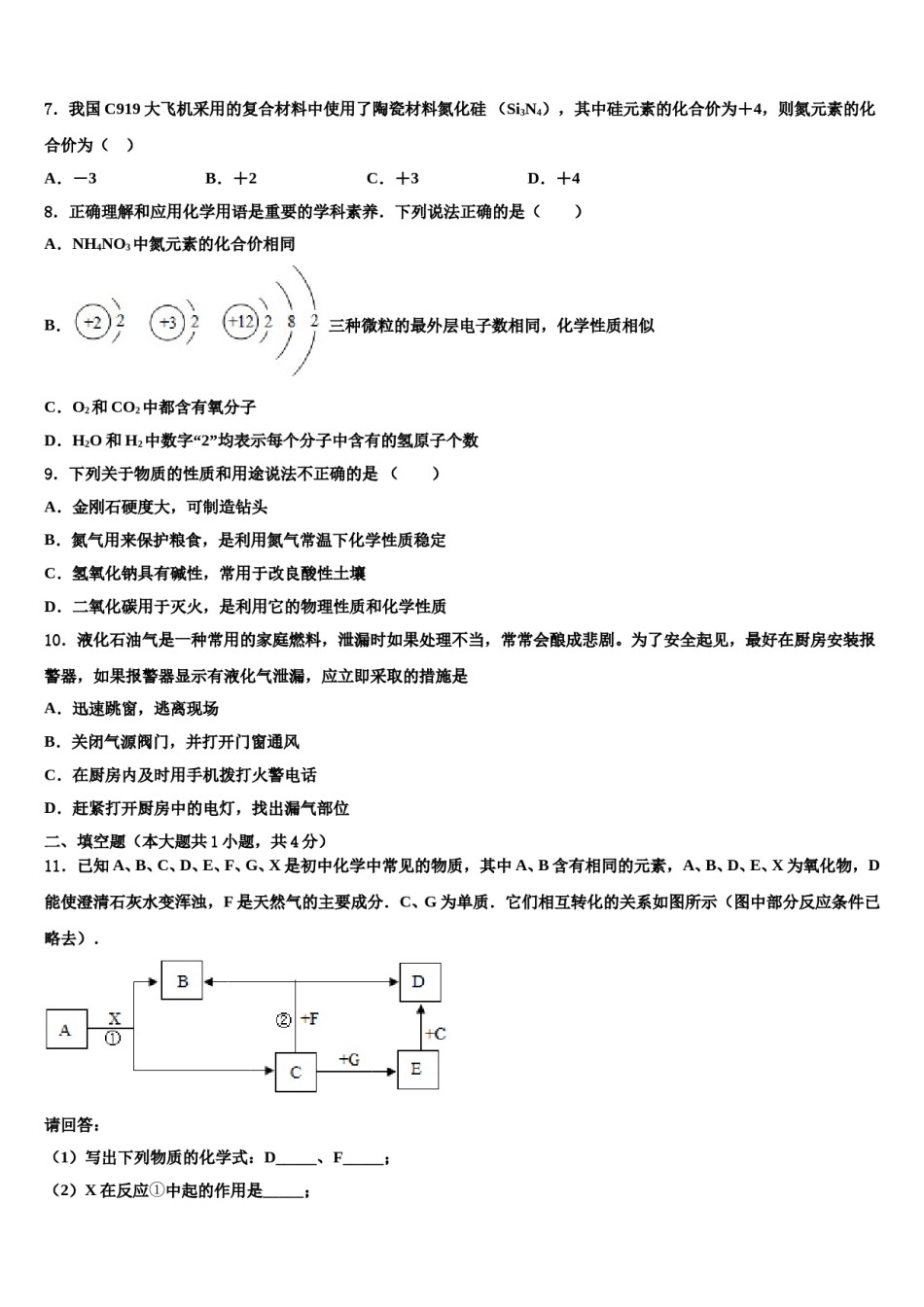 2023-2024学年江苏省南京五中学化学九上期末达标检测模拟试题含解析.doc_第2页