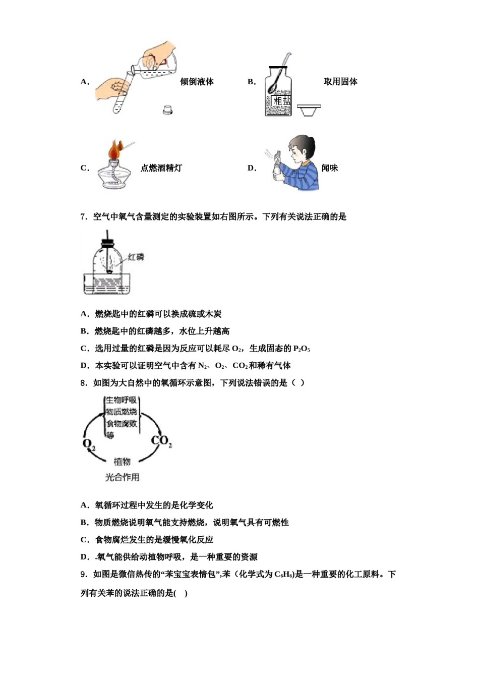 2023-2024学年江苏省南京市南京外国语学校化学九上期中学业水平测试模拟试题含解析.doc_第2页
