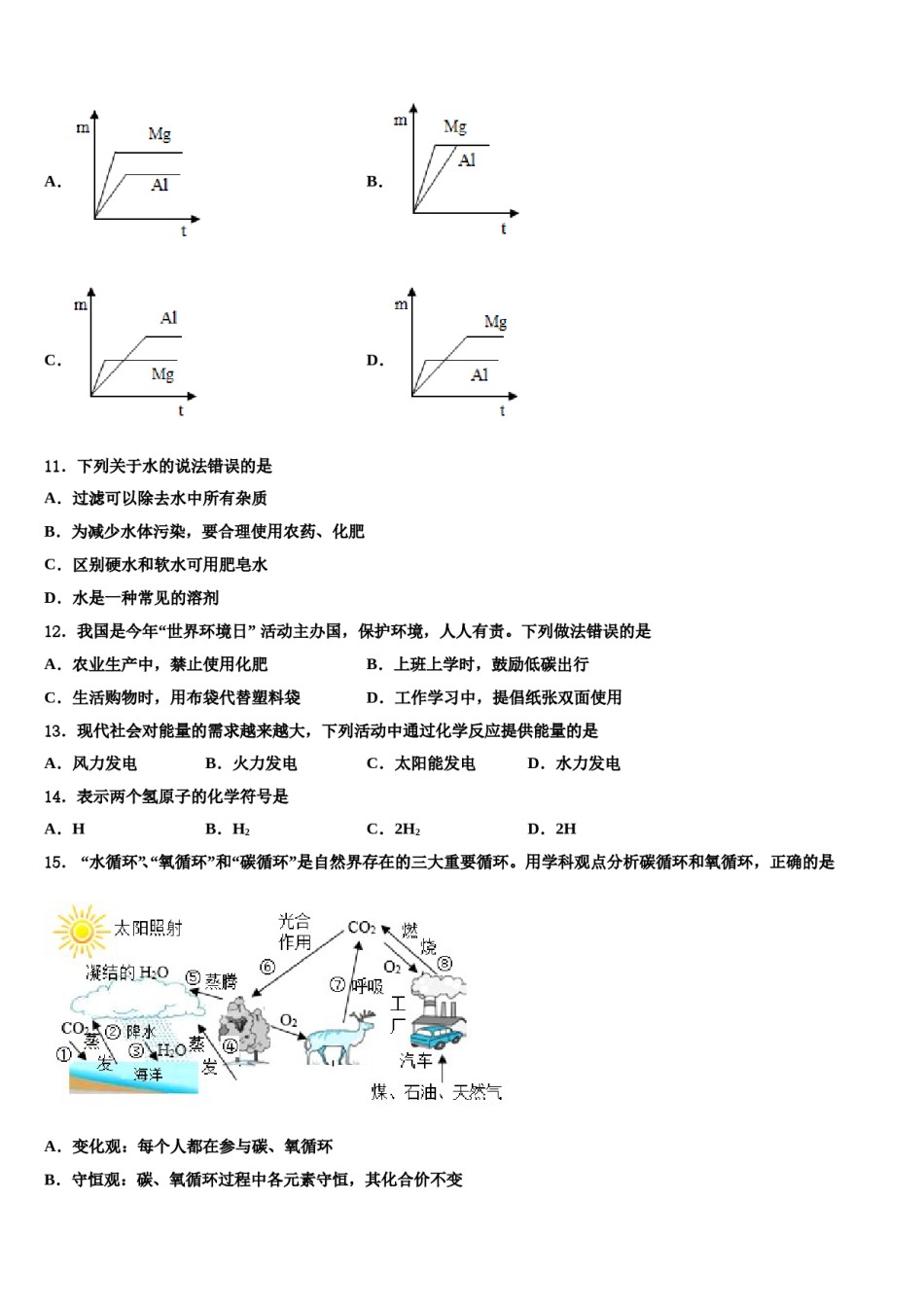 2023-2024学年江苏省南京市南京民办育英第二外国语学校九年级化学第一学期期末质量检测模拟试题含解析.doc_第3页