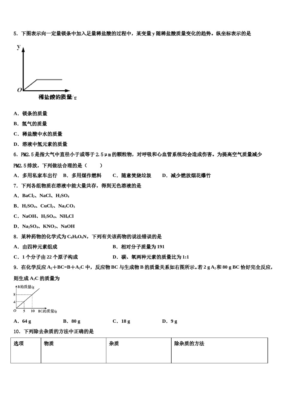 2023-2024学年江苏省南京市宁海中学化学九年级第一学期期末达标检测试题含解析.doc_第2页