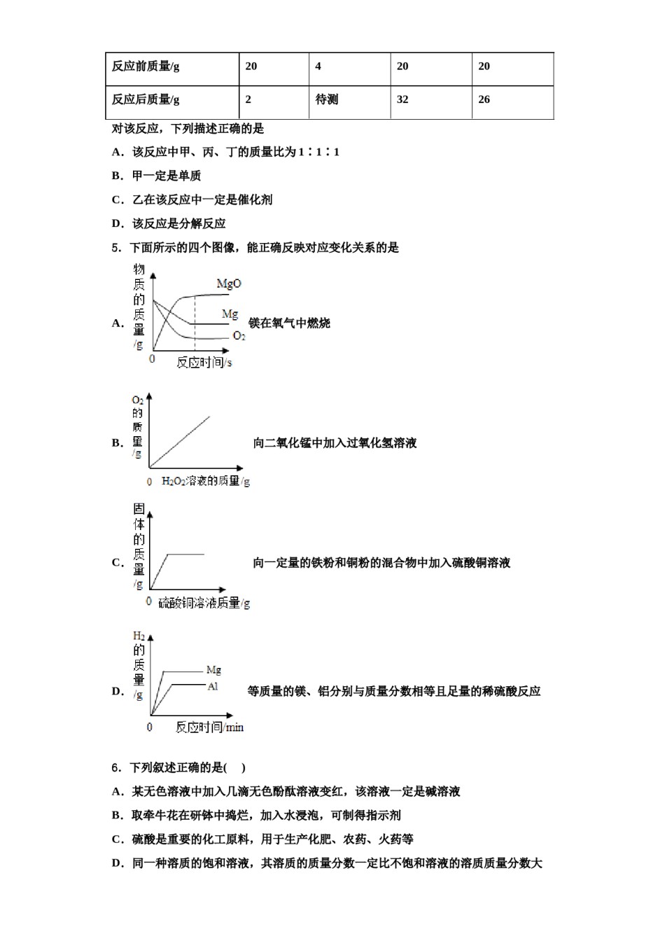2023-2024学年江苏省南京师大附中九年级化学第一学期期中经典试题含解析.doc_第2页