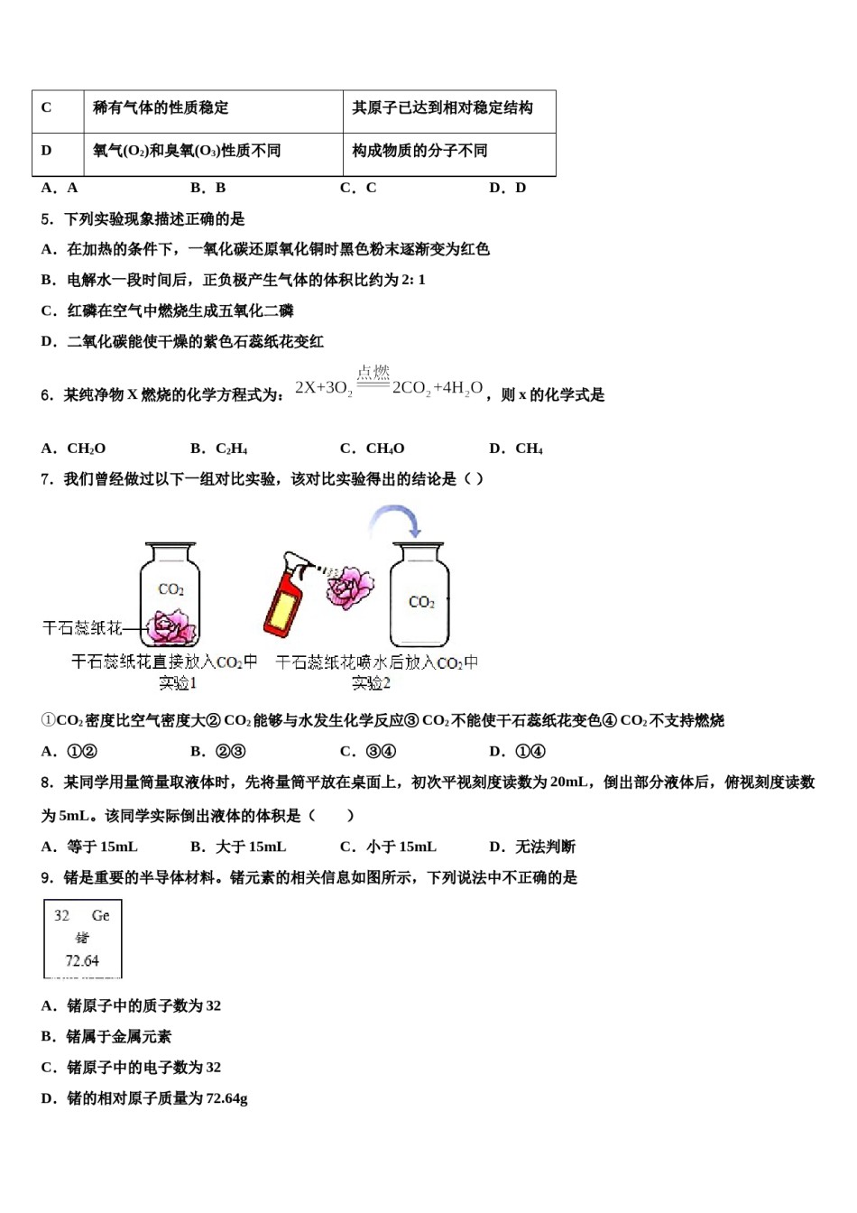 2023-2024学年江苏省如皋实验化学九年级第一学期期末监测模拟试题含解析.doc_第2页