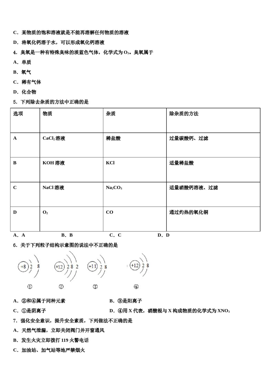 2023-2024学年江苏省姜堰市张甸初级中学九年级化学第一学期期末调研试题含解析.doc_第2页