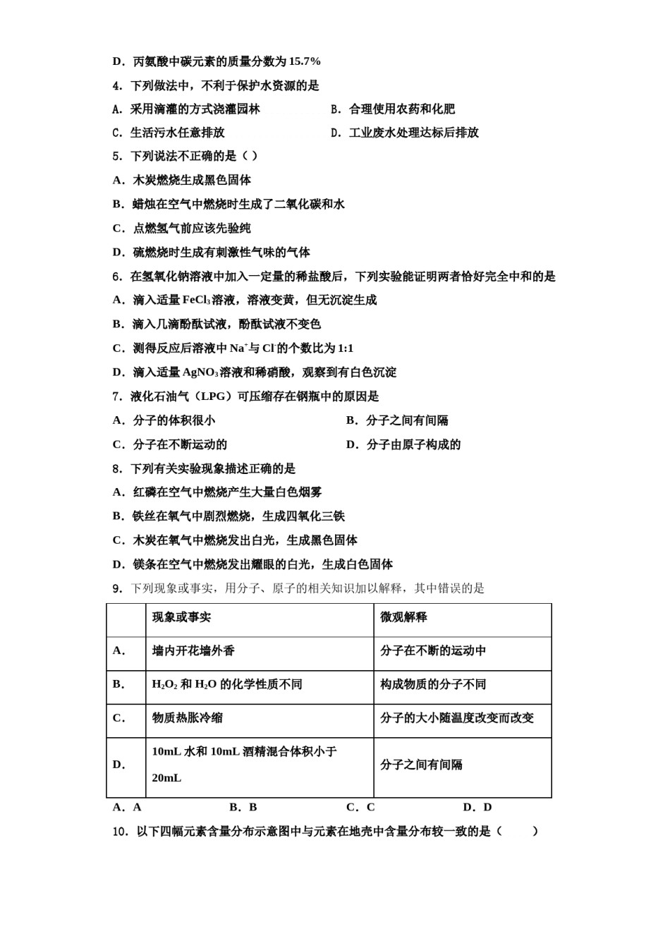 2023-2024学年江苏省徐州市锥宁县化学九上期中监测模拟试题含解析.doc_第2页