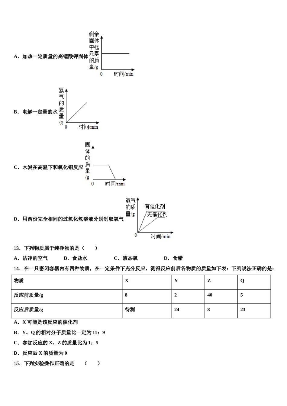 2023-2024学年江苏省江阴南闸实验学校化学九上期末经典试题含解析.doc_第3页