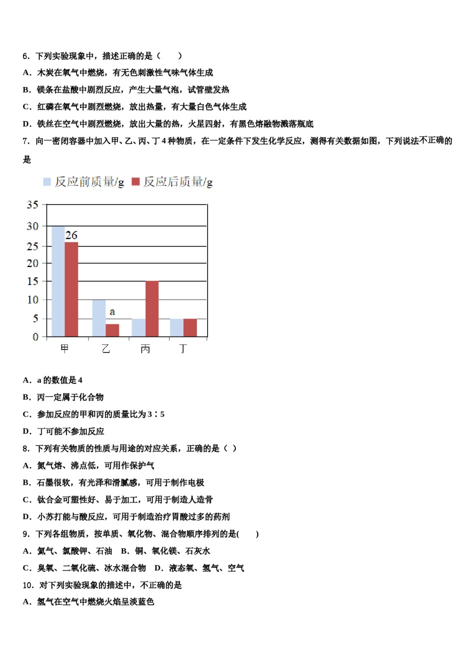 2023-2024学年江苏省泰兴市老叶初级中学化学九上期末预测试题含解析.doc_第2页