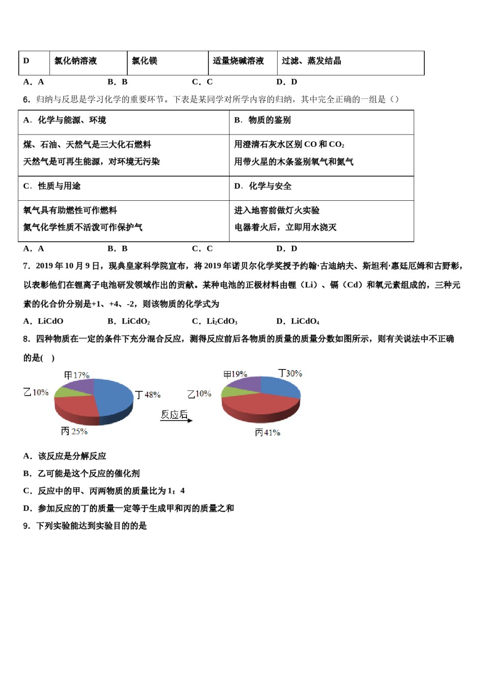 2023-2024学年江苏省泰州市靖江外国语学校九年级化学第一学期期末统考模拟试题含解析.doc_第2页