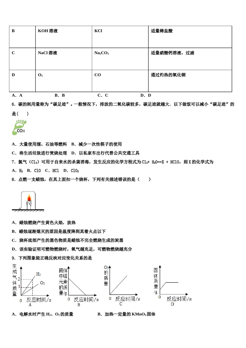 2023-2024学年江苏省海安市八校联考化学九上期末复习检测模拟试题含解析.doc_第2页