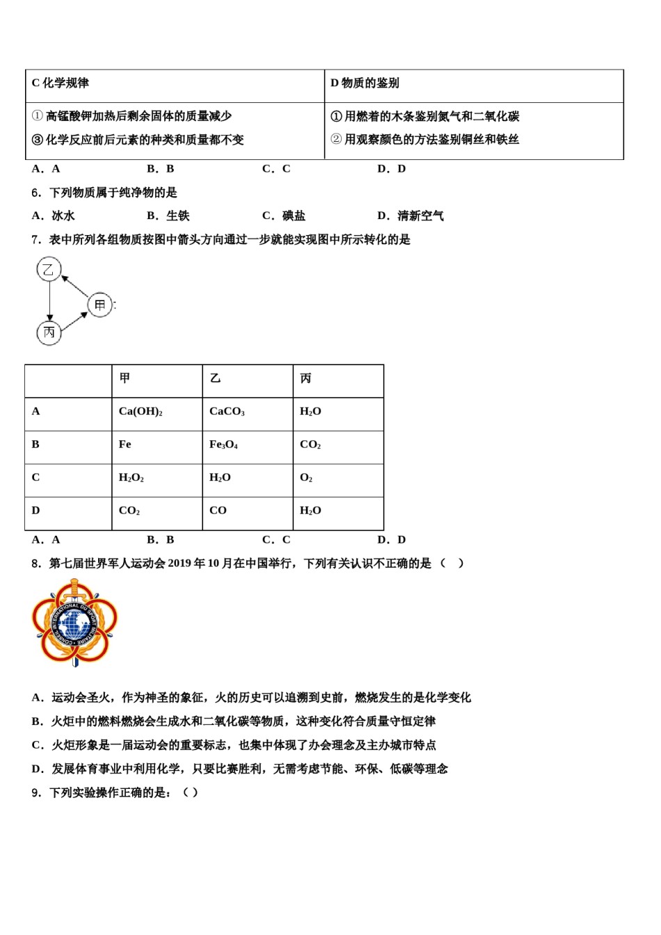2023-2024学年江苏省盐城市大丰区实验初级中学化学九年级第一学期期末达标测试试题含解析.doc_第2页