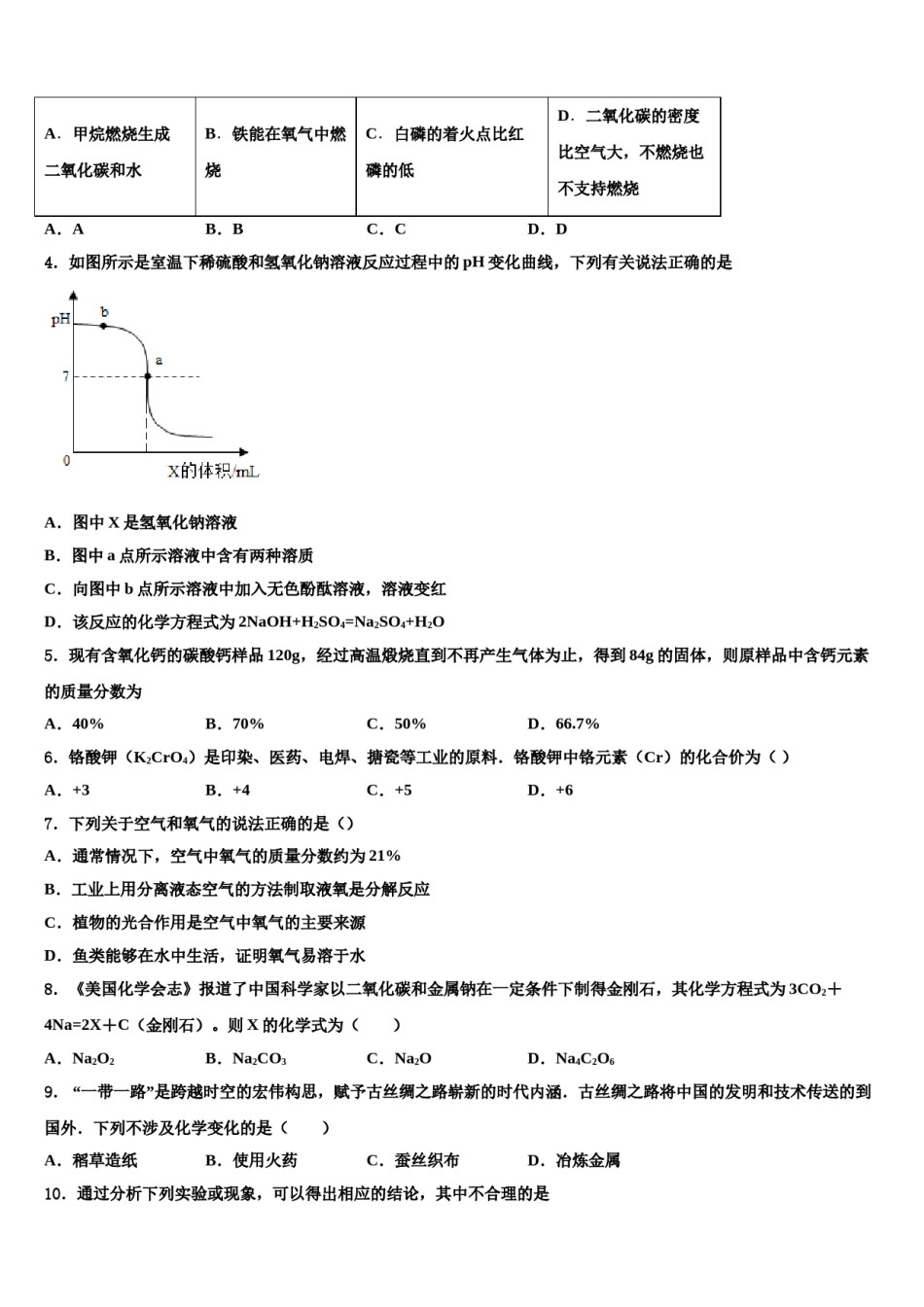 2023-2024学年江苏省苏州市园区一中学九年级化学第一学期期末经典模拟试题含解析.doc_第2页