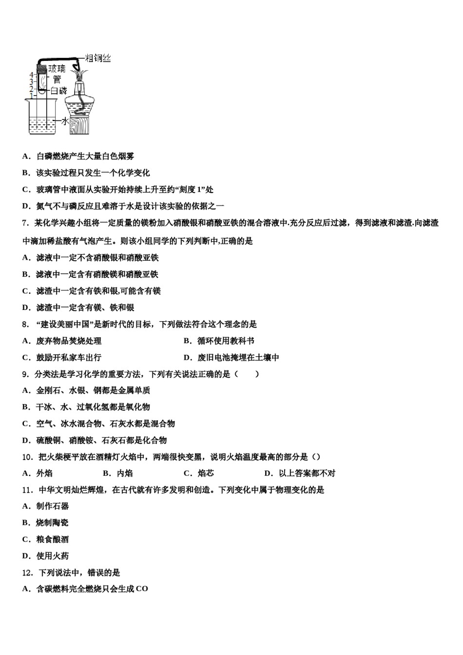 2023-2024学年江苏省苏州市新草桥中学九年级化学第一学期期末统考模拟试题含解析.doc_第2页