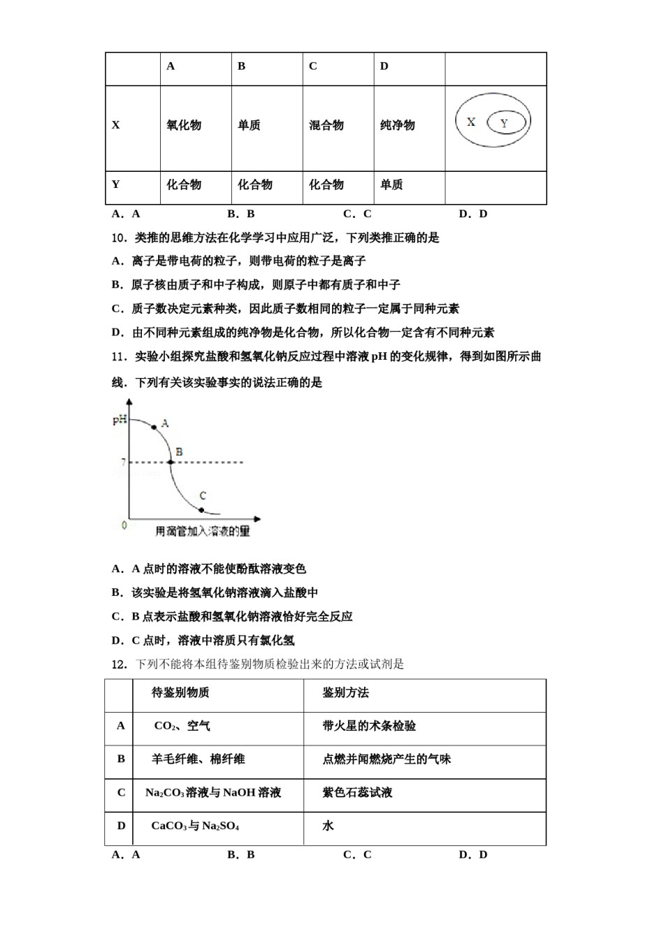 2023-2024学年江苏省苏州市昆山市九年级化学第一学期期中调研模拟试题含解析.doc_第3页