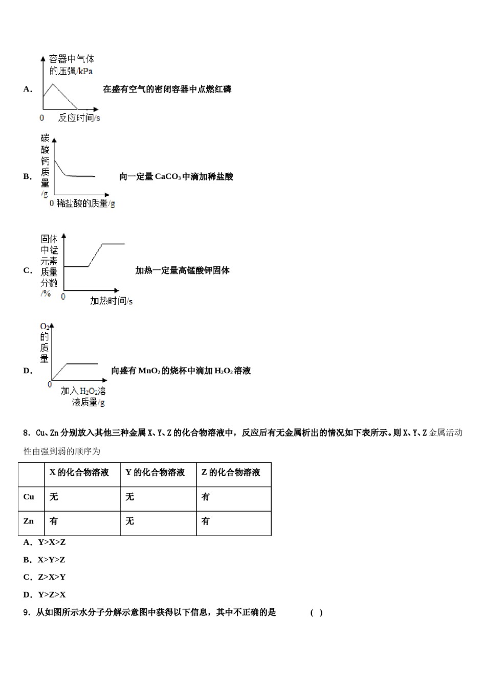 2023-2024学年江苏省苏州昆山、太仓市九年级化学第一学期期末达标测试试题含解析.doc_第2页