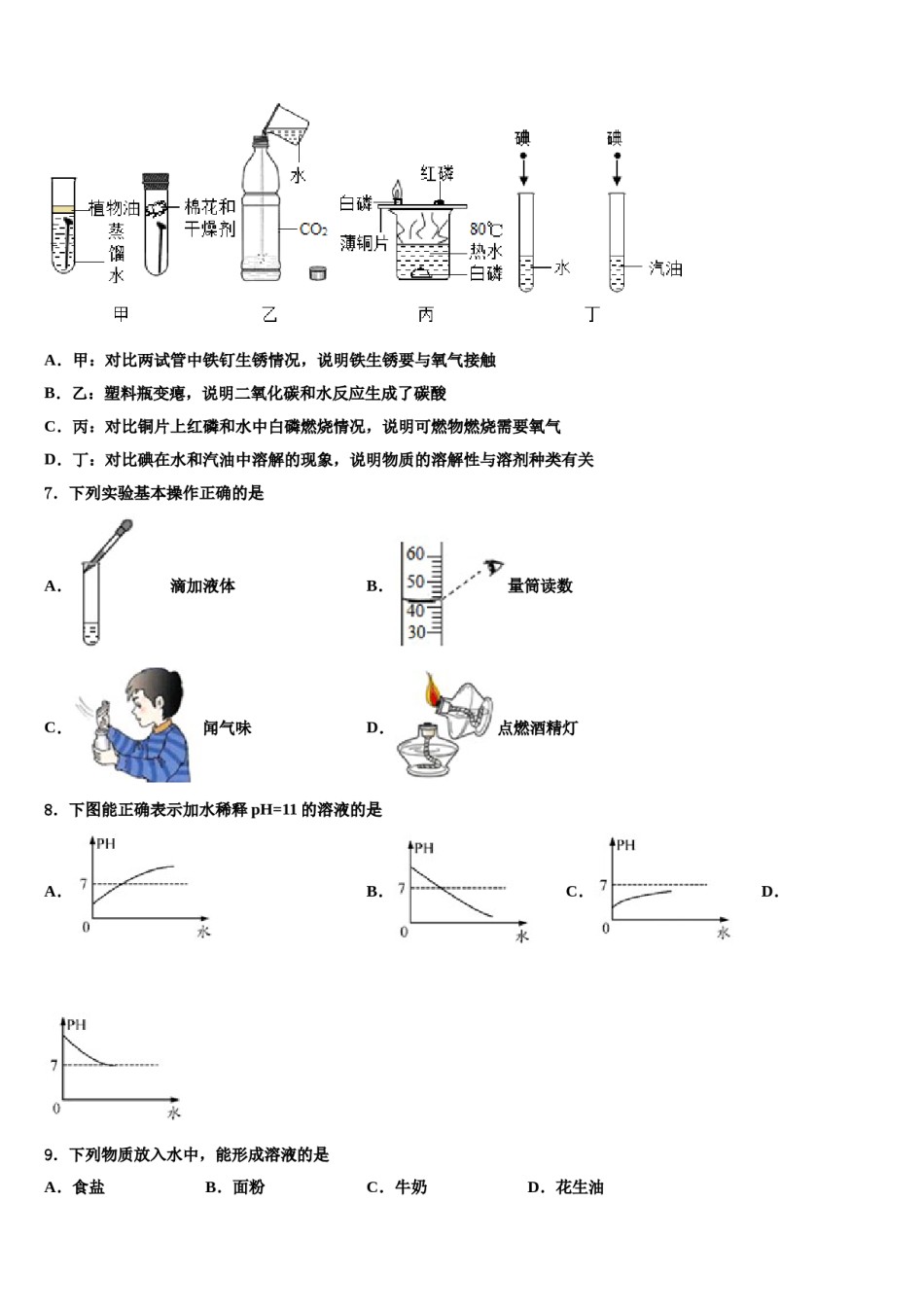 2023-2024学年江苏省重点中学化学九上期末复习检测试题含解析.doc_第2页