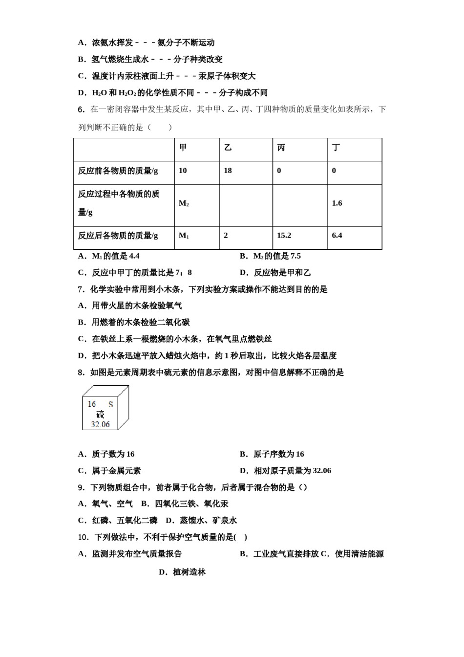 2023-2024学年江苏省镇江市丹阳三中学化学九年级第一学期期中调研模拟试题含解析.doc_第2页