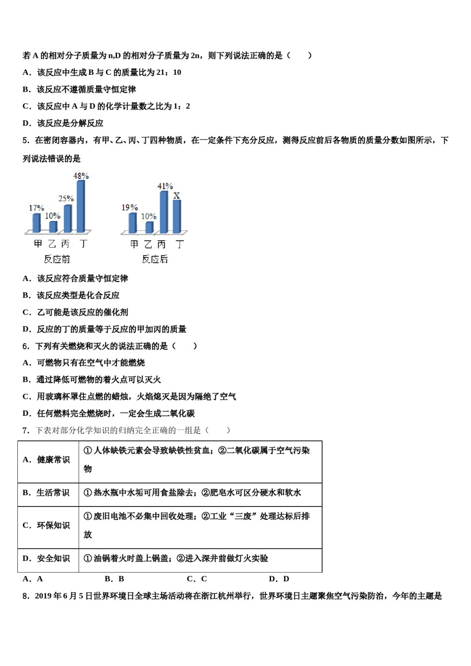 2023-2024学年江苏省镇江市镇江中学九年级化学第一学期期末质量检测试题含解析.doc_第2页