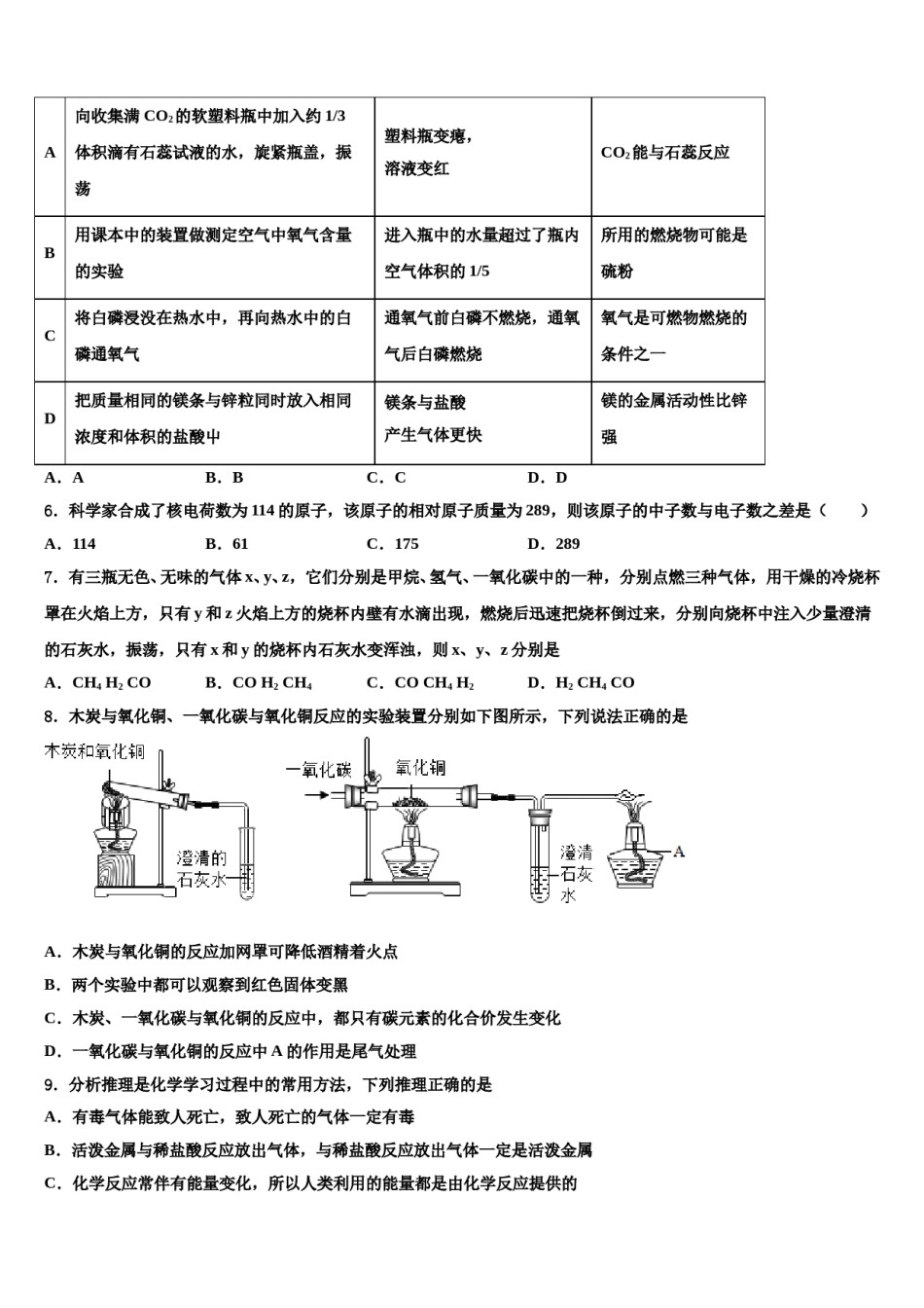 2023-2024学年江西省九年级化学第一学期期末学业质量监测试题含解析.doc_第2页