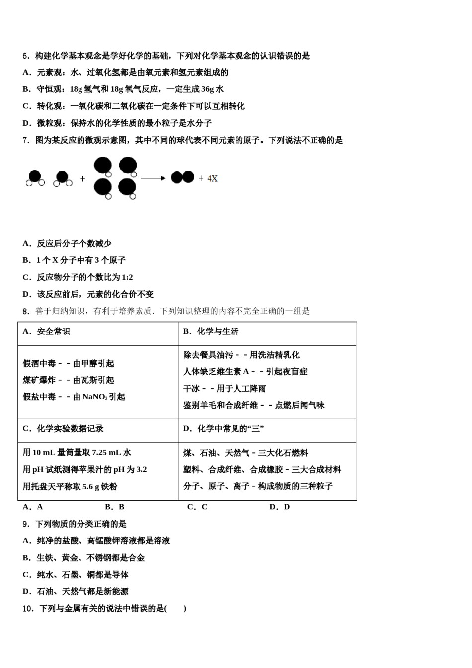 2023-2024学年江西省兴国县化学九上期末考试试题含解析.doc_第2页