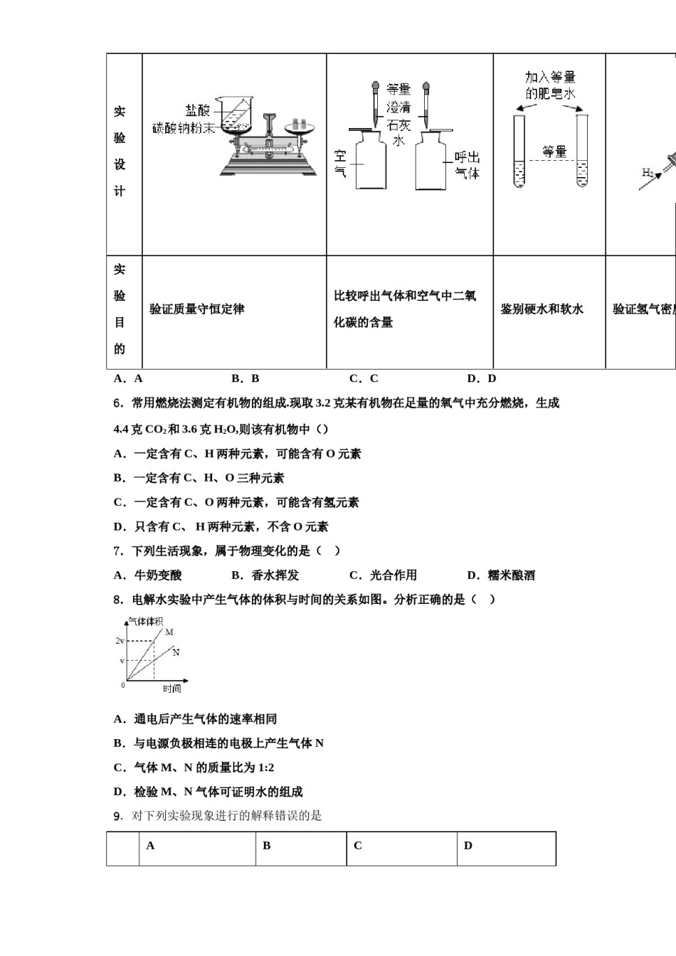 2023-2024学年江西省南城二中学化学九年级第一学期期中考试试题含解析.doc_第2页