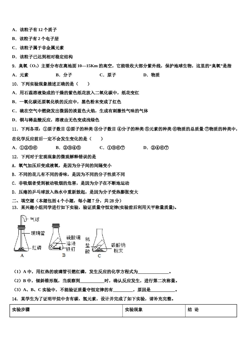2023-2024学年江西省南昌市第二中学化学九年级第一学期期末检测模拟试题含解析.doc_第3页