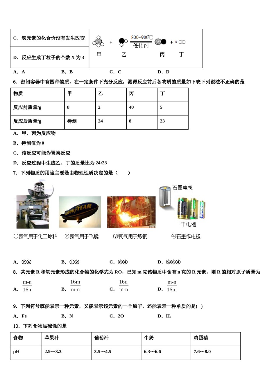 2023-2024学年江西省南昌石埠初级中学九年级化学第一学期期末学业水平测试试题含解析.doc_第2页