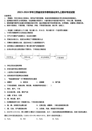 2023-2024学年江西省吉安市泰和县化学九上期末考试试题含解析.doc