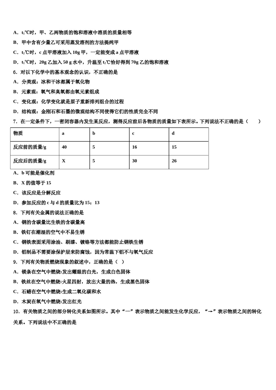 2023-2024学年江西省吉安市遂川县化学九年级第一学期期末学业水平测试试题含解析.doc_第2页