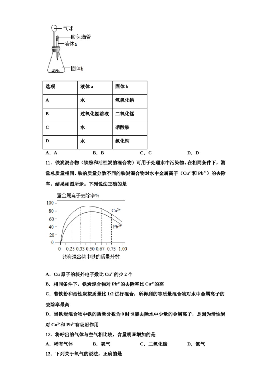 2023-2024学年江西省莲花县化学九年级第一学期期中质量跟踪监视模拟试题含解析.doc_第3页