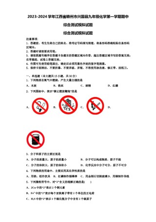 2023-2024学年江西省赣州市兴国县九年级化学第一学期期中综合测试模拟试题含解析.doc