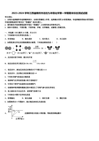2023-2024学年江西省赣州市名校九年级化学第一学期期末综合测试试题含解析.doc