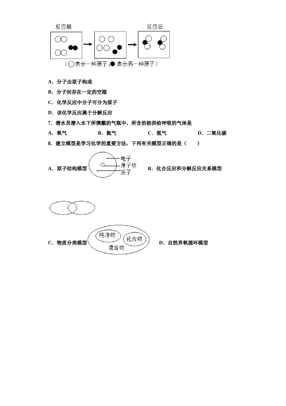 2023-2024学年江西省赣州市赣县化学九年级第一学期期中综合测试试题含解析.doc_第2页