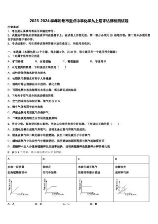 2023-2024学年池州市重点中学化学九上期末达标检测试题含解析.doc
