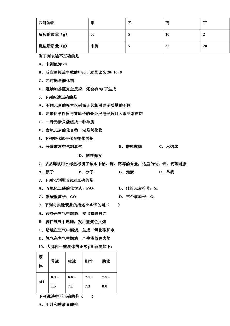 2023-2024学年河北省保定市安国市化学九年级第一学期期中检测模拟试题含解析.doc_第2页