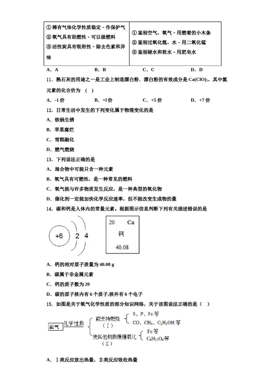 2023-2024学年河北省化学九上期中达标测试试题含解析.doc_第3页